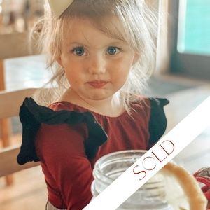 Red Velvet Body Suit by Orcas & Lucile